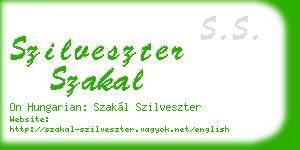 szilveszter szakal business card