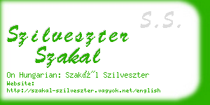 szilveszter szakal business card